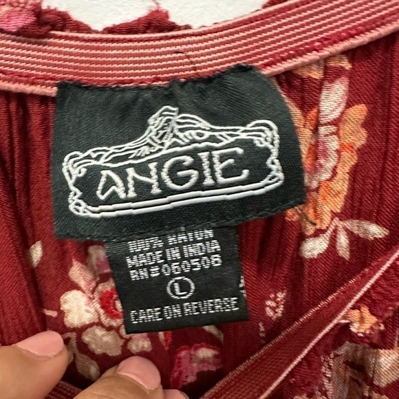 Angie Bohemian Off The Shoulder Mini Dress Sz L - Picture 3 of 4